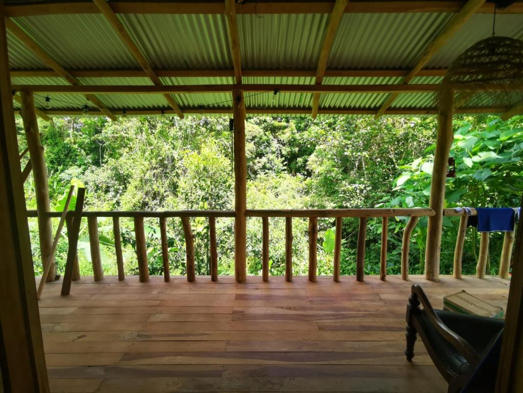Balkón nebo terasa v ubytování Papaya Lodge