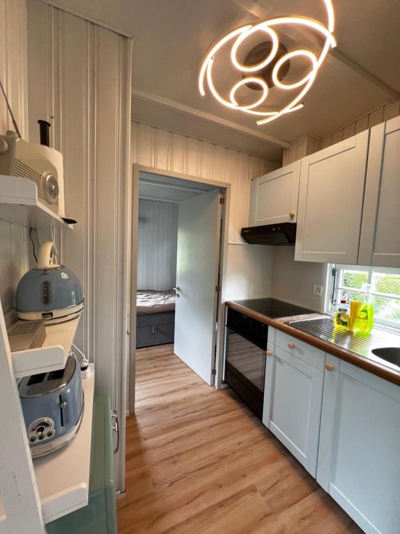 Kuchyň nebo kuchyňský kout v ubytování Gletterens - Mobile Home proche du lac