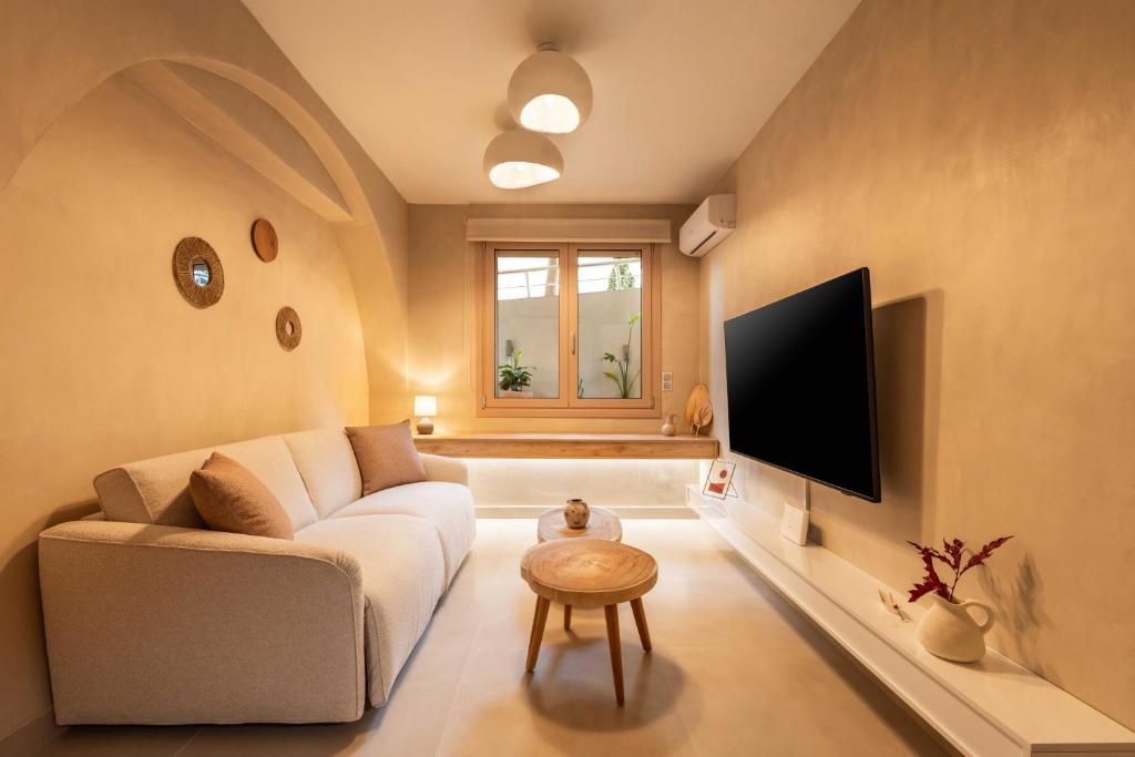 TV a/nebo společenská místnost v ubytování Gaia Nest