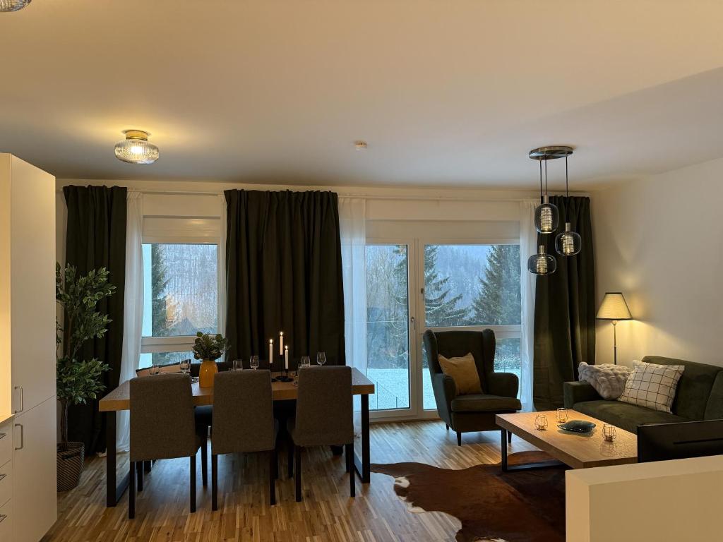 Posezení v ubytování Bergzauber am Semmering