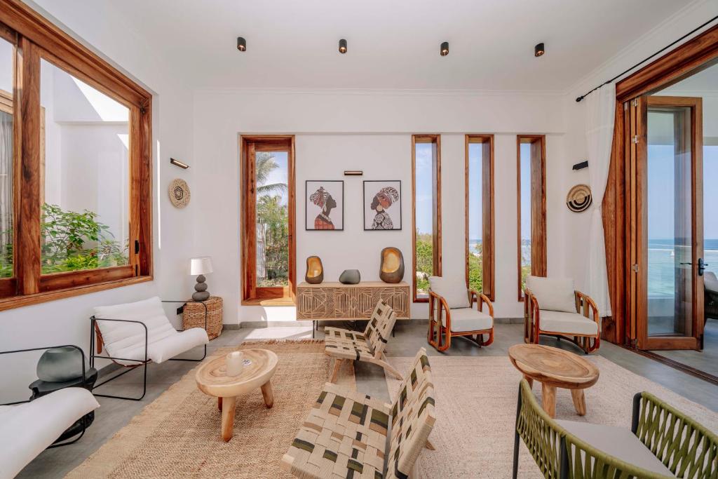 Χώρος καθιστικού στο Kanga Villa
