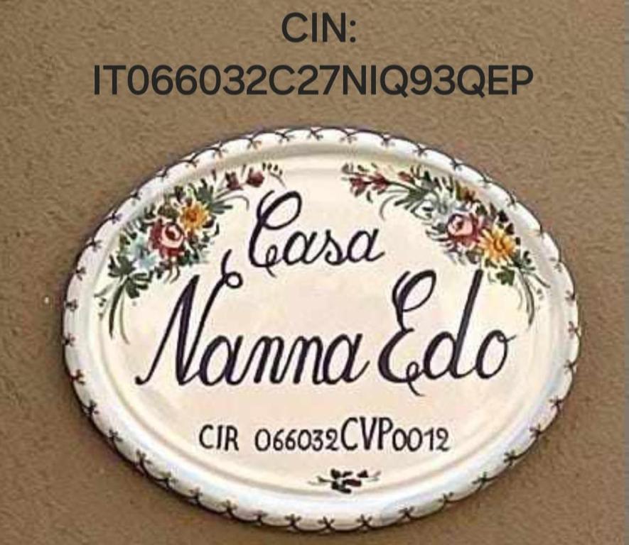 Certyfikat, podpis lub inny dokument wystawiony w obiekcie Casa Nanna Edo