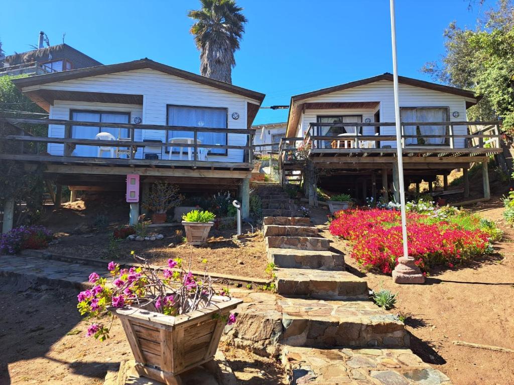 Zahrada ubytování Cabañas Puerto Ensenada