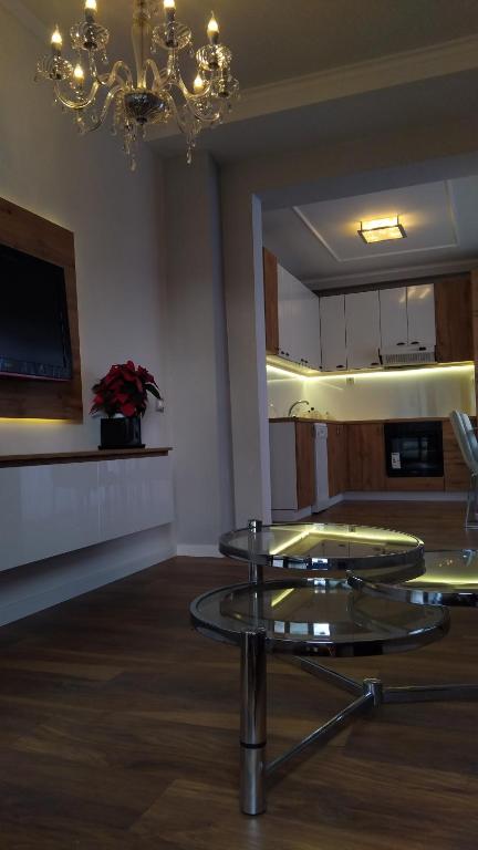 Kuchyň nebo kuchyňský kout v ubytování Comfort Deluxe Kosmos Apartments
