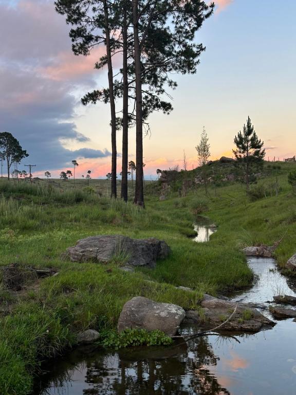 Phong cảnh thiên nhiên gần nhà gỗ