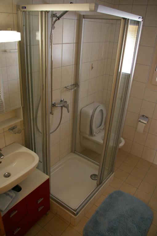 Koupelna v ubytování BnB Villa Moncalme