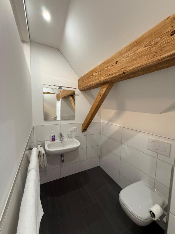 Koupelna v ubytování Hotel Pension Löwen in Sulz
