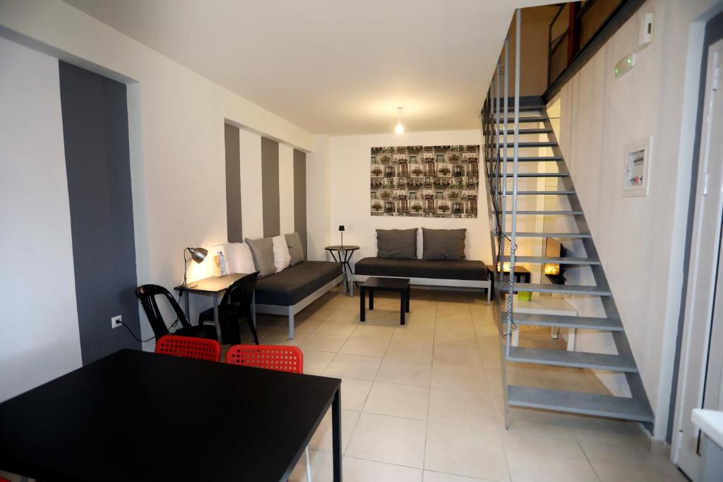 Posezení v ubytování Ammoudia Residence