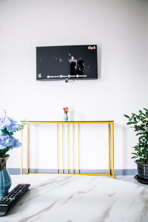 TV a/nebo společenská místnost v ubytování Relax home