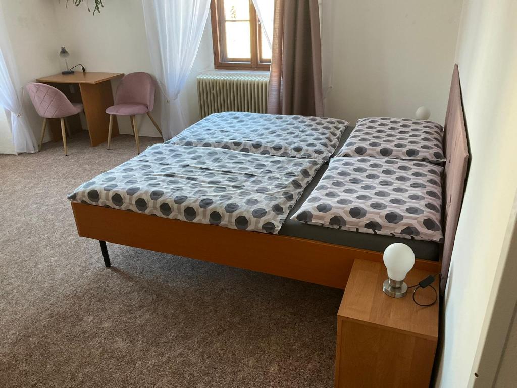 Postel nebo postele na pokoji v ubytování Kotrba privat