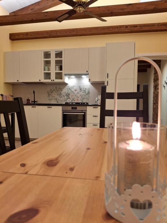 Kuchyň nebo kuchyňský kout v ubytování le scuderie di s.Bakhita