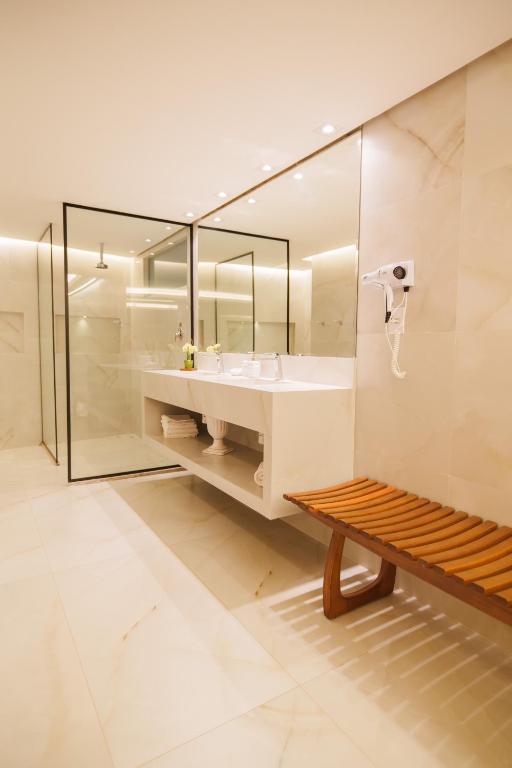 Koupelna v ubytování W4 Hotel