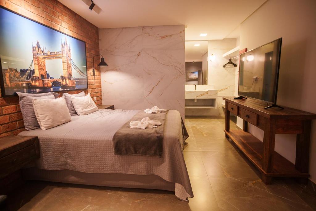 Postel nebo postele na pokoji v ubytování W4 Hotel