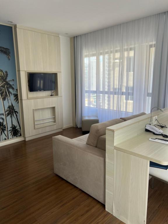 TV/Unterhaltungsangebot in der Unterkunft Flat exclusivo vista mar