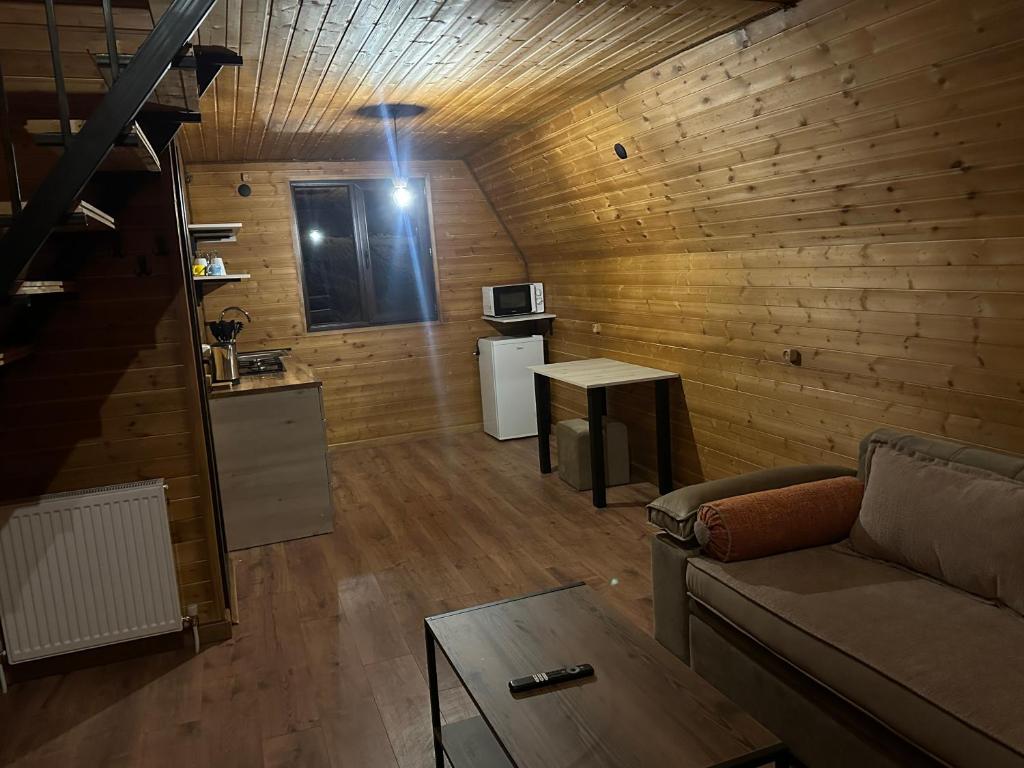 Kuchyň nebo kuchyňský kout v ubytování Tuyo cottages Gudauri