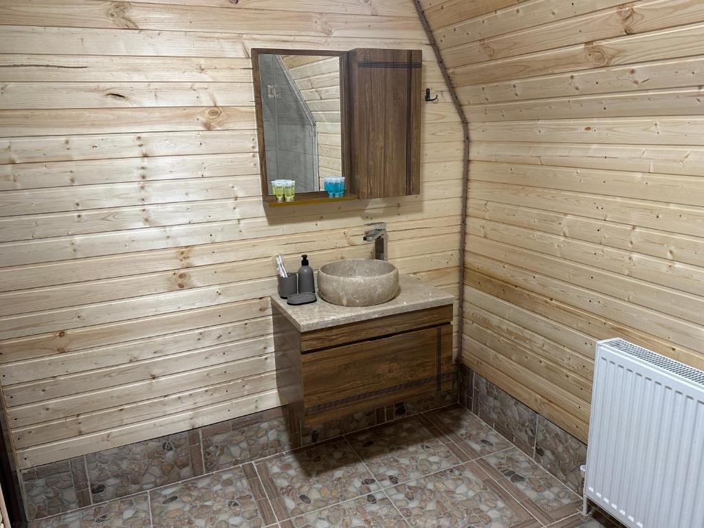 Koupelna v ubytování Tuyo cottages Gudauri