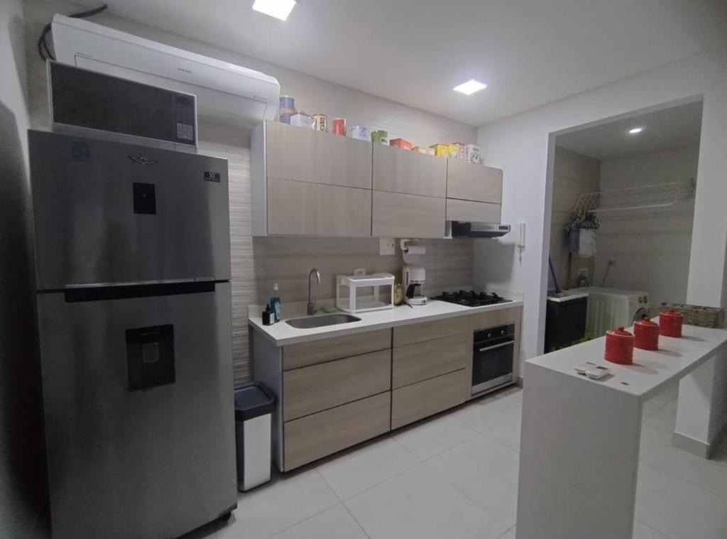Kuchyň nebo kuchyňský kout v ubytování Exclusivo Apartamento en Melgar!