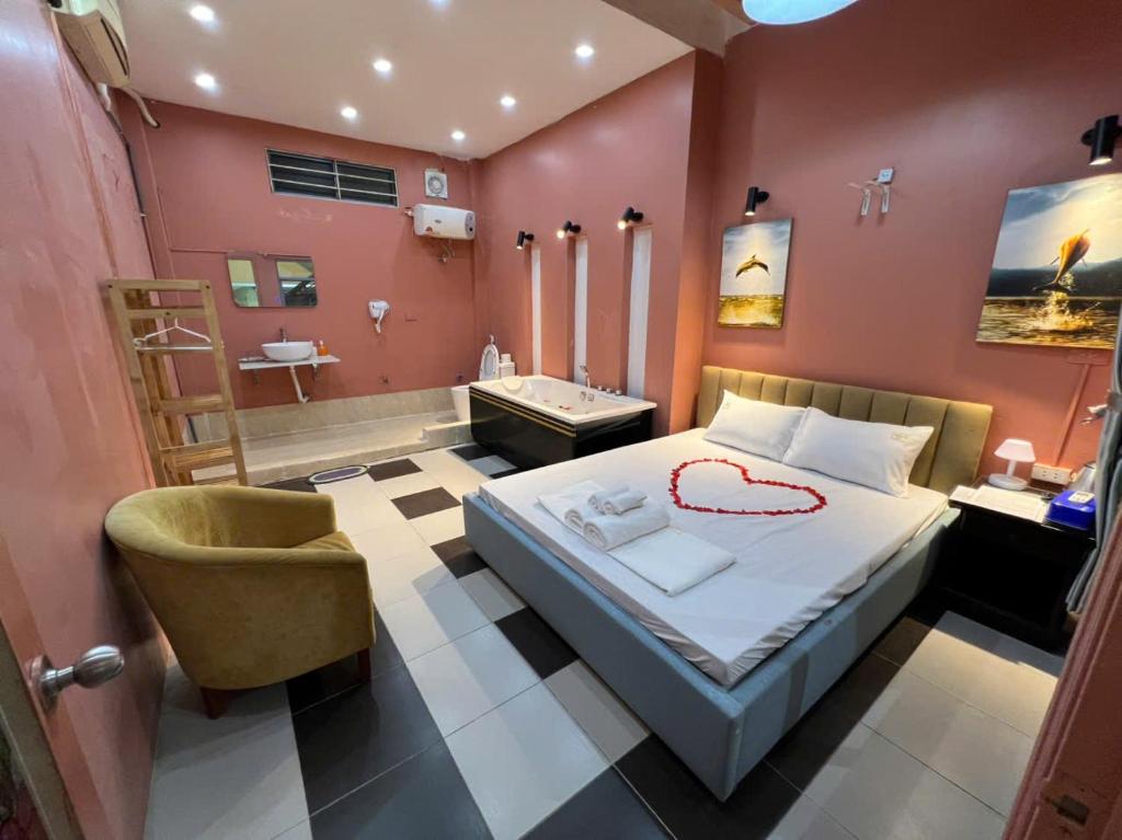 Postel nebo postele na pokoji v ubytování MB House