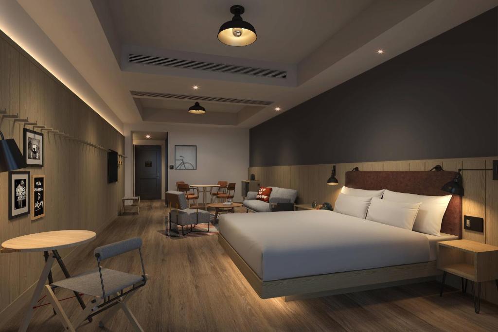 Moxy Nanjing Jiangningにあるベッド