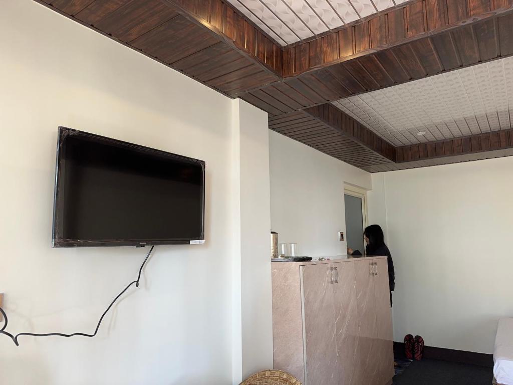 TV a/nebo společenská místnost v ubytování Hotel Basera