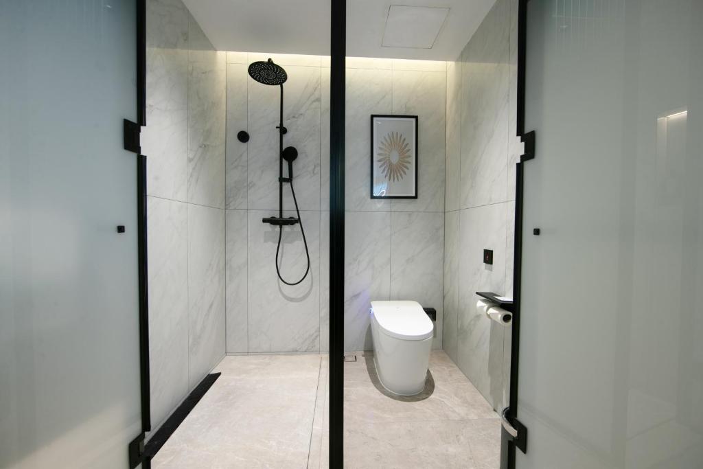 Koupelna v ubytování Chaozhou Yuyu Hotel