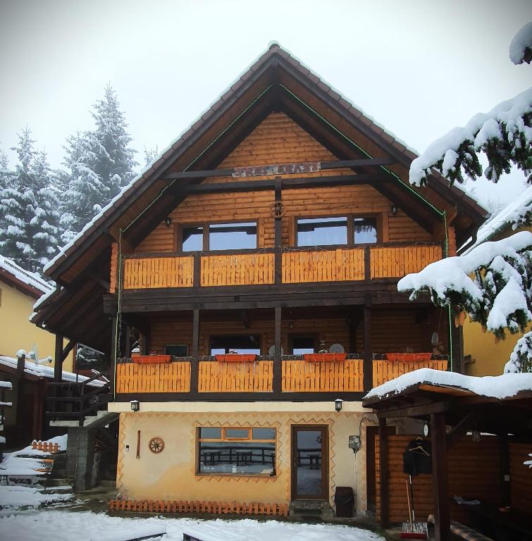 Cabana "Trei Brazi " Retezat v zimě
