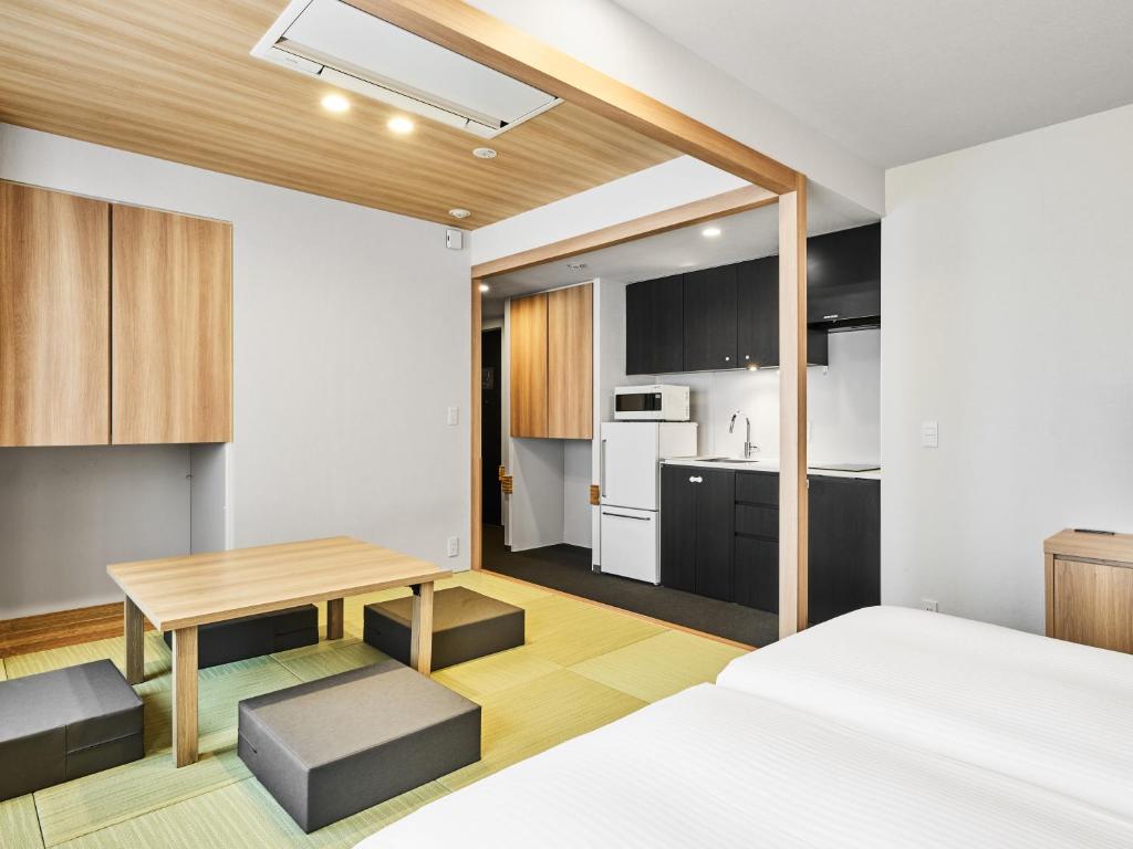 Kuchyň nebo kuchyňský kout v ubytování MIMARU Tokyo Akasaka