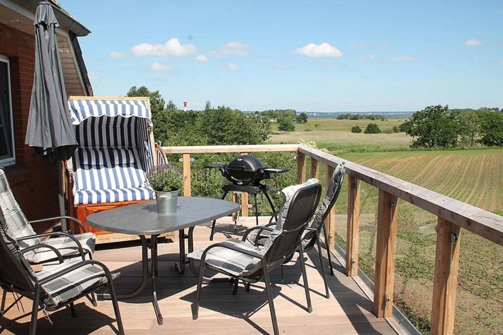 Balkón nebo terasa v ubytování Ferienwohnung Noorblick