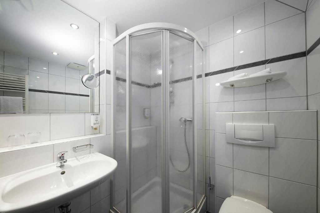 Koupelna v ubytování Romantik Hotel Störmann