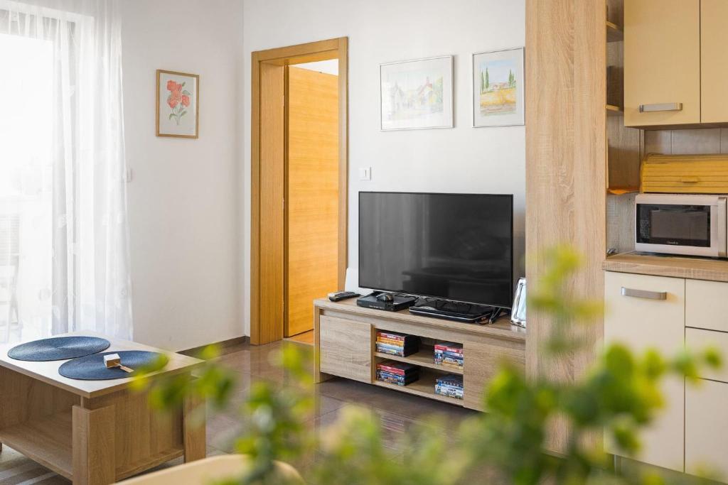 Kuchyň nebo kuchyňský kout v ubytování Apartment Tania