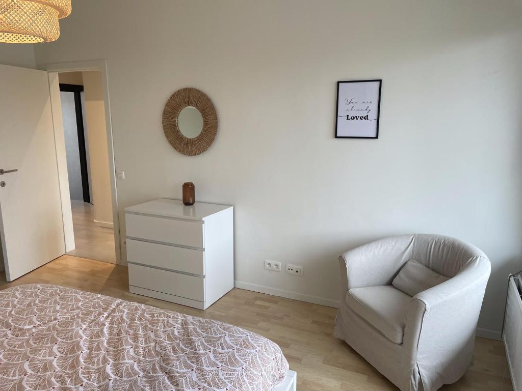 Postel nebo postele na pokoji v ubytování Chez HN Confort et Style