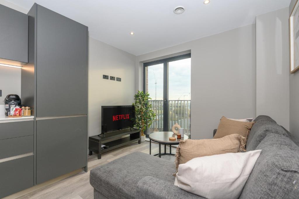 Posezení v ubytování Superior 1 Bed Apartment By Leeds Train Staiton