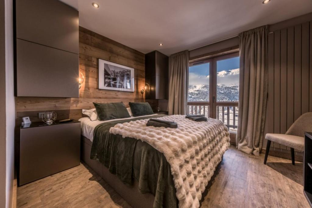 Postel nebo postele na pokoji v ubytování Chandonnelles I - L4L5 beautiful renovated appartement