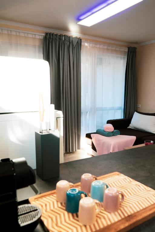 Nyugágy Apartman客房内的一张或多张床位
