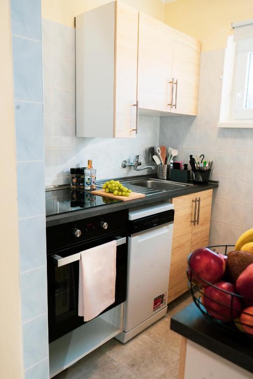 Nyugágy Apartman的厨房或小厨房