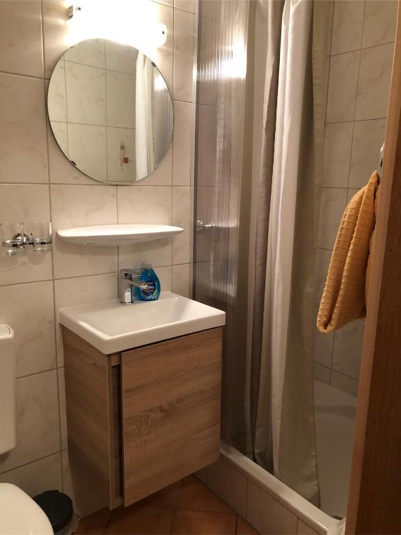 Koupelna v ubytování Gästehaus Pöppl