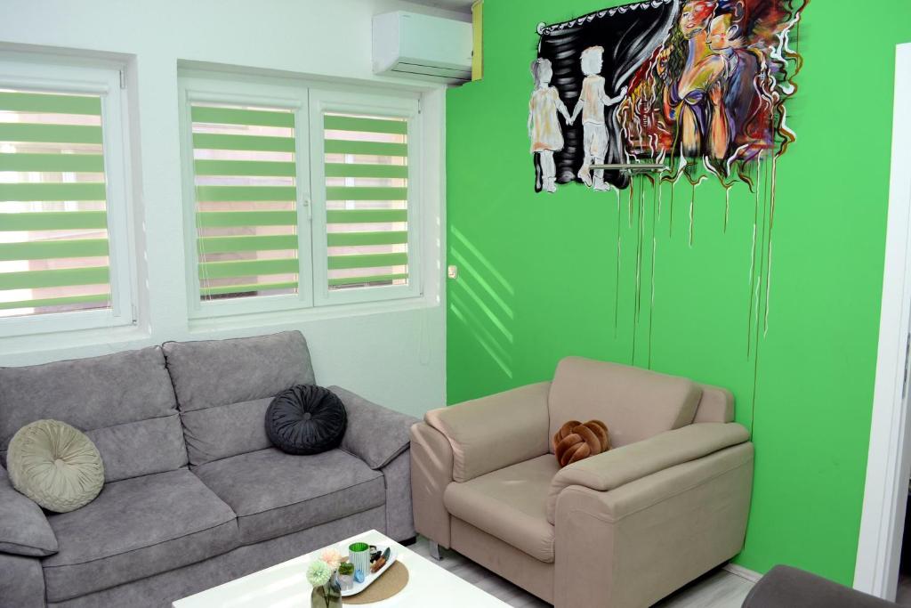 Posezení v ubytování Apartman Oki Doki 1