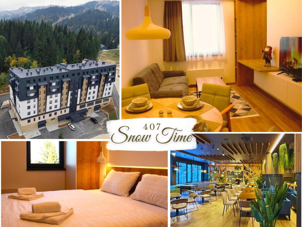 Postel nebo postele na pokoji v ubytování Snowtime Zlatni Javor 407