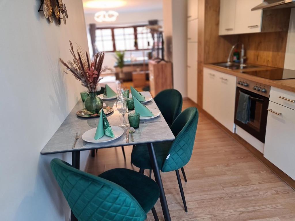 Kuchyň nebo kuchyňský kout v ubytování Apartment Crema