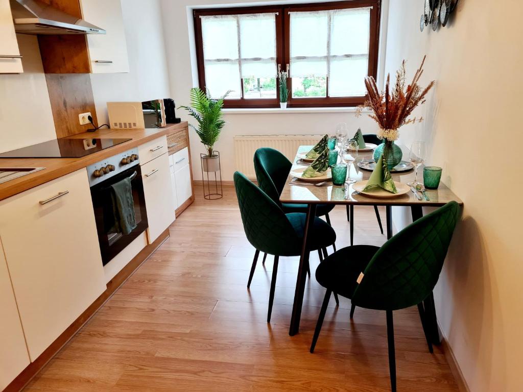 Kuchyň nebo kuchyňský kout v ubytování Apartment Crema