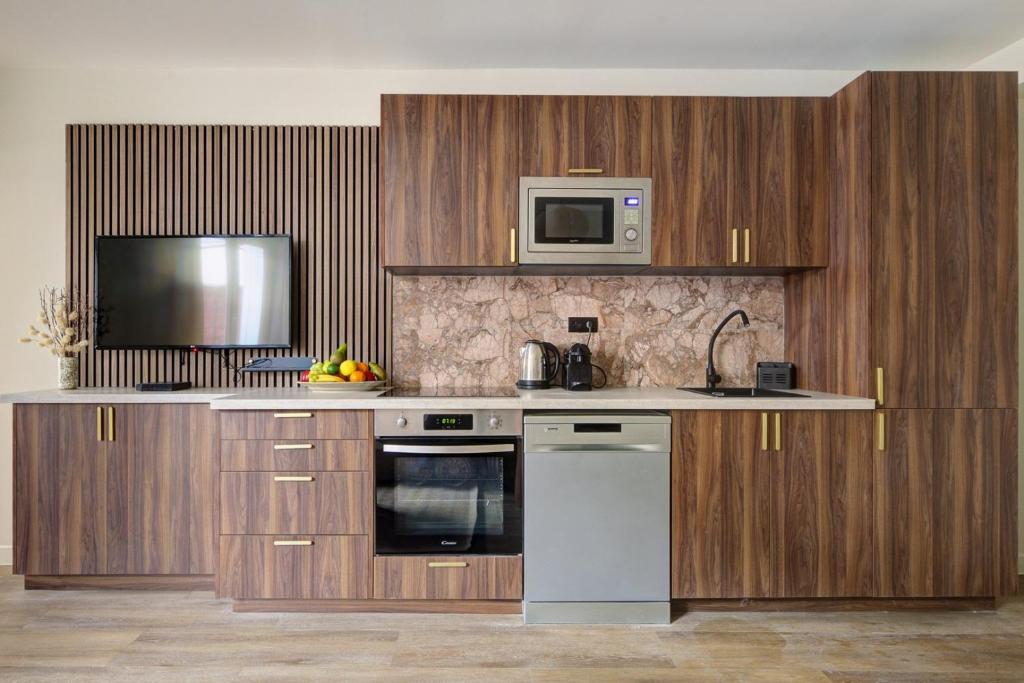 Kuchyň nebo kuchyňský kout v ubytování 201 Suite Anne - Superbe appartement