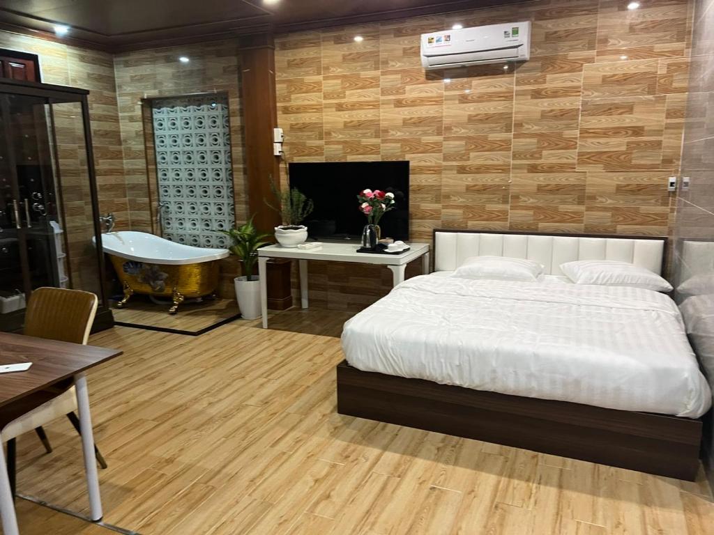 Postel nebo postele na pokoji v ubytování Hoa Giấy Hilltop Retreat