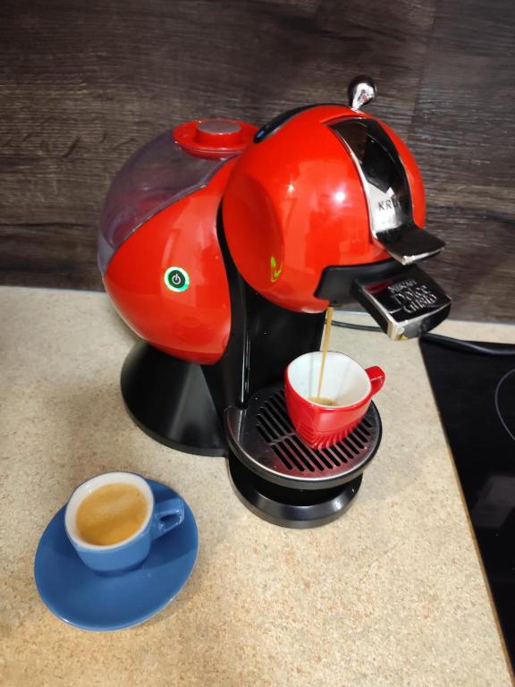 Coffee and tea making facilities at Apartmán LUX