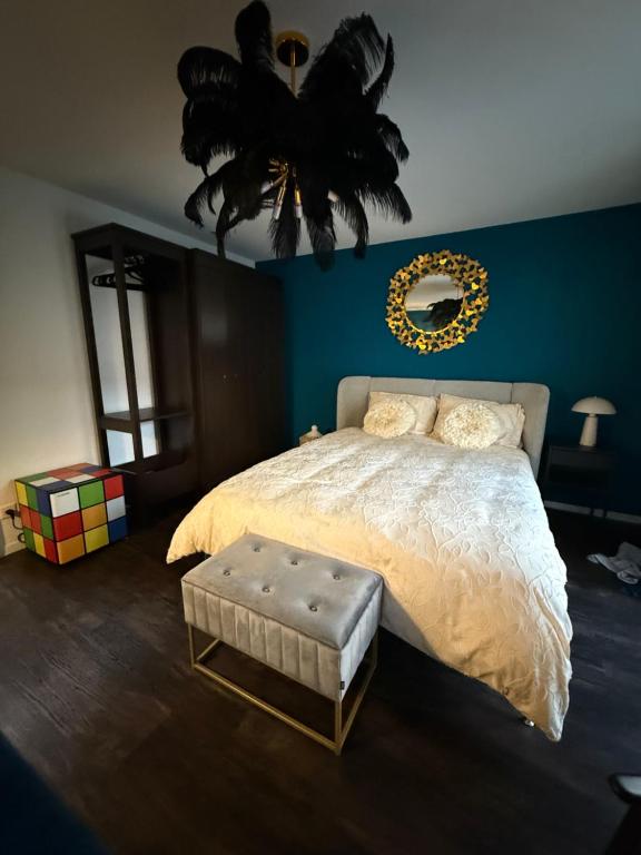 Postel nebo postele na pokoji v ubytování Suite Executive Kreuzlingen - MTL Schweiz