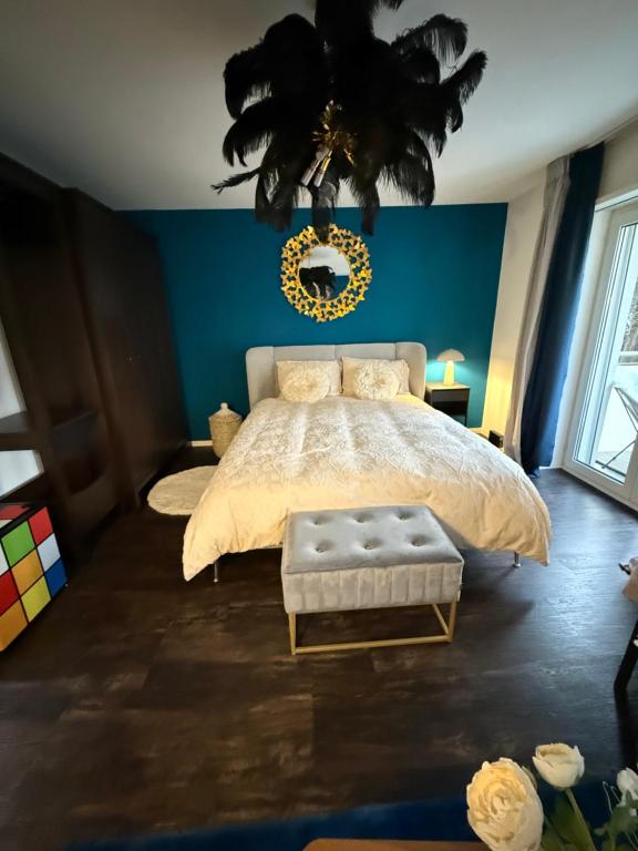 Postel nebo postele na pokoji v ubytování Suite Executive Kreuzlingen - MTL Schweiz