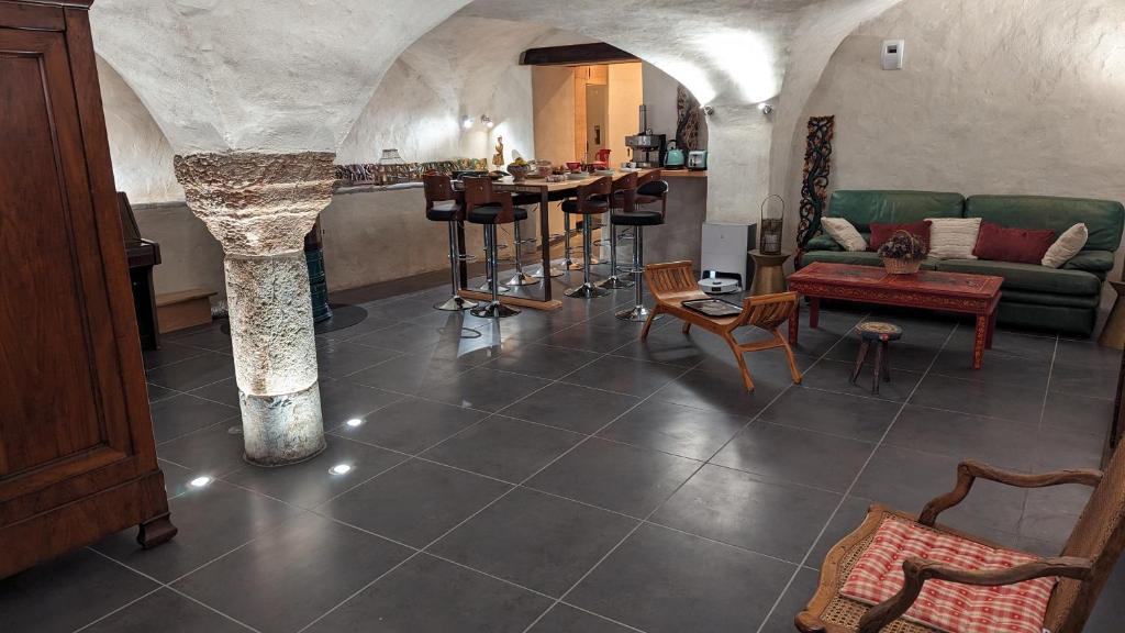 Posezení v ubytování Les clés des pistes