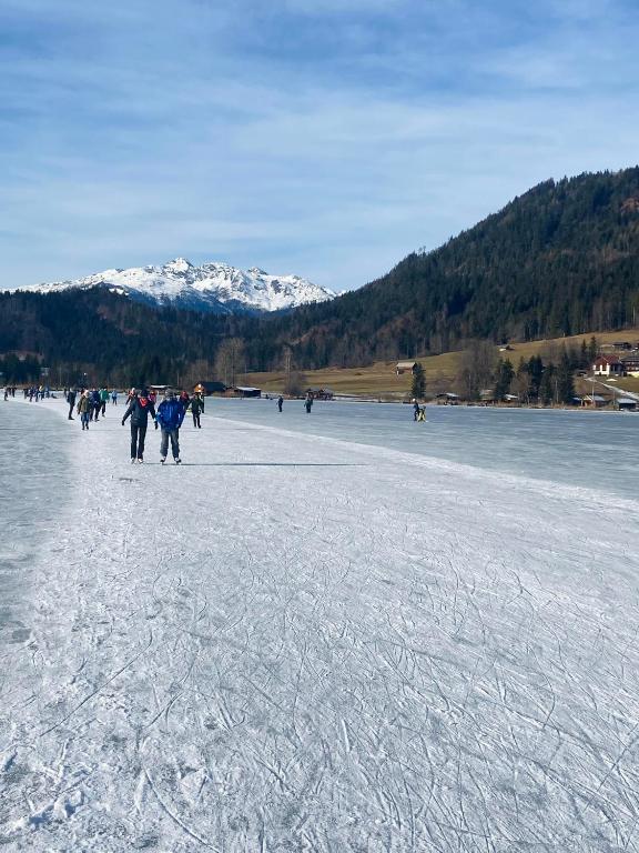 Ruheoase zwischen Bergen und Seen mit Infrarotsauna v zimě
