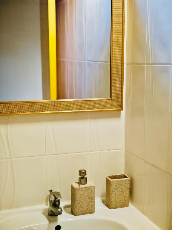 Koupelna v ubytování Gîte Acélie