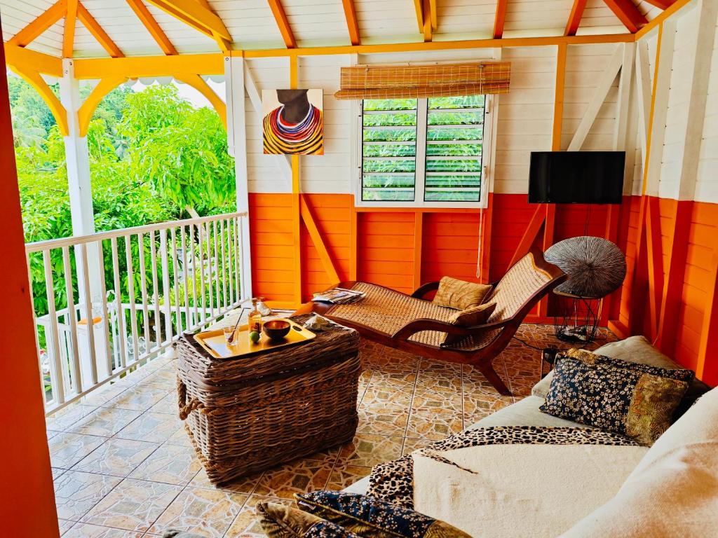 Posezení v ubytování Gîte Acélie