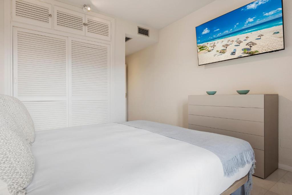 Postel nebo postele na pokoji v ubytování Espacioso y encantador apartamento en las gaviotas
